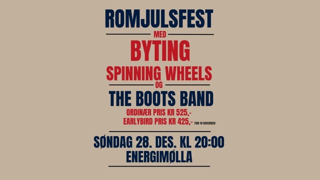 Romjulsfest på EnergiMølla med Byting++