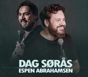 Bilde av Dag og Espen i aksjon med hver sin mikrofon.