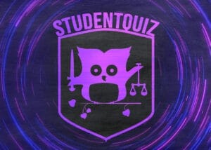 Studentquiz promobilde av logoen til studentsamfunnet i kongsberg